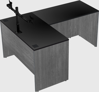 L-shaped office desk