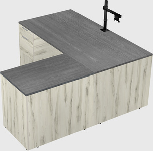 L-shaped office desk