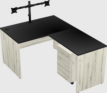 L-shaped office desk