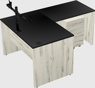 L-shaped office desk