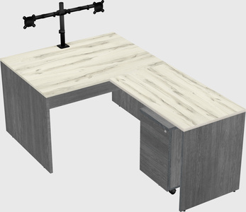 L-shaped office desk