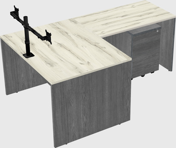 L-shaped office desk