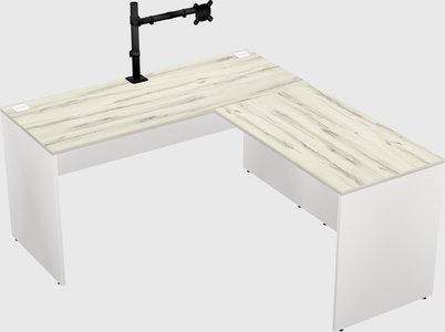 L-shaped office desk