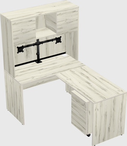 L-shaped office desk