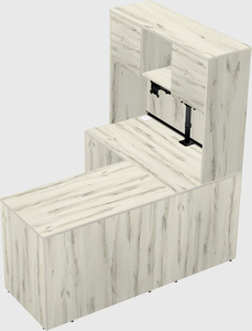 L-shaped office desk