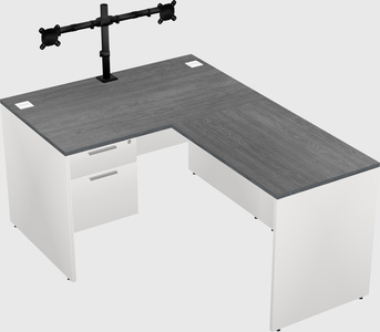 L-shaped office desk