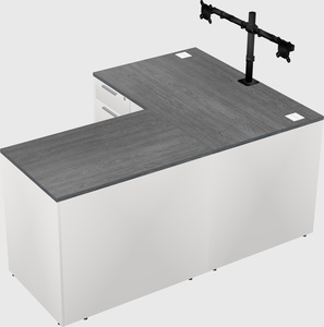 L-shaped office desk