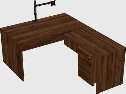 L-shaped office desk