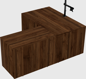 L-shaped office desk