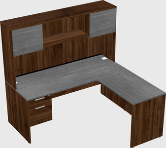 L-shaped office desk