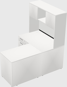 L-shaped office desk