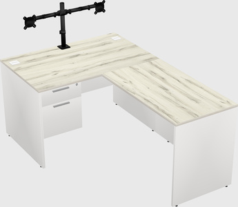 L-shaped office desk