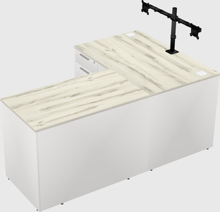 L-shaped office desk