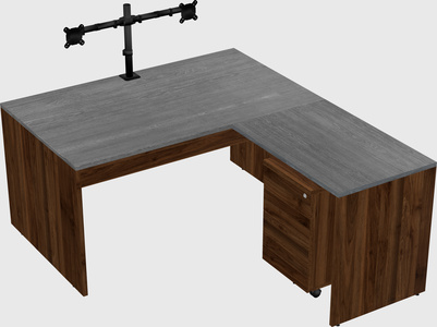 L-shaped office desk