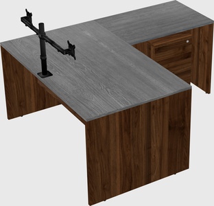 L-shaped office desk