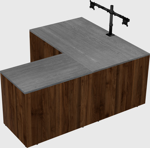 L-shaped office desk