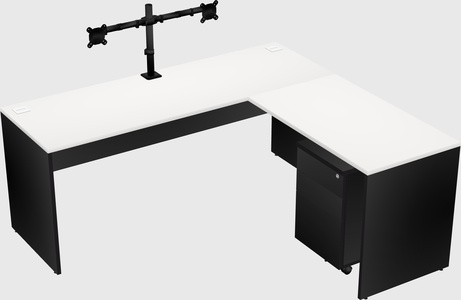 L-shaped office desk