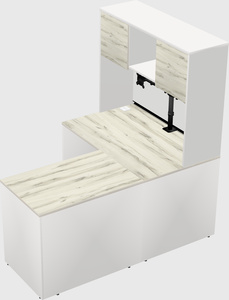 L-shaped office desk