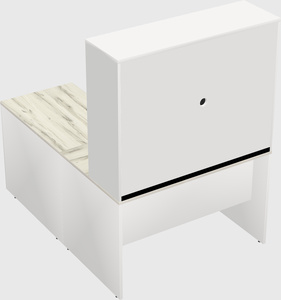 L-shaped office desk