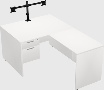 L-shaped office desk