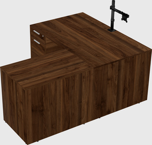 L-shaped office desk