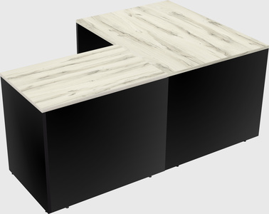 L-shaped office desk