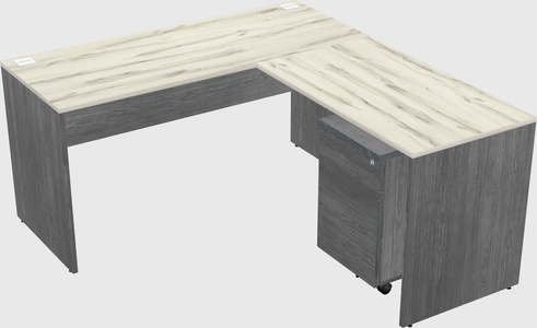 L-shaped office desk