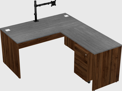 L-shaped office desk