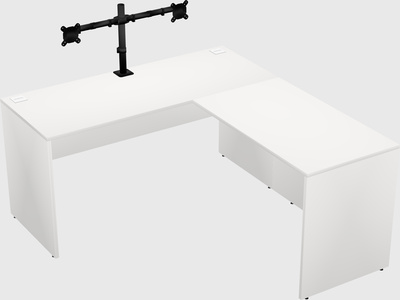 L-shaped office desk