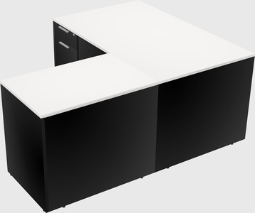 L-shaped office desk