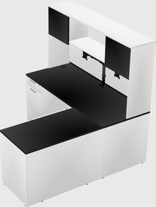 L-shaped office desk