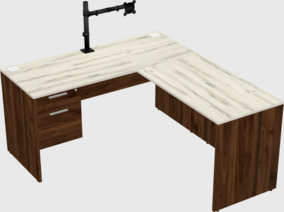 L-shaped office desk