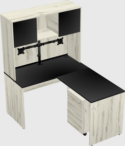 L-shaped office desk