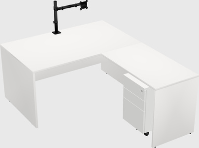 L-shaped office desk
