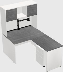 L-shaped office desk