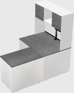 L-shaped office desk