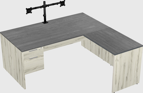 L-shaped office desk