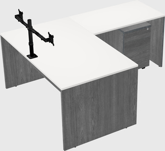 L-shaped office desk