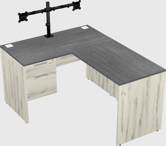 L-shaped office desk
