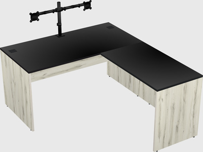 L-shaped office desk