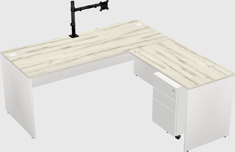 L-shaped office desk