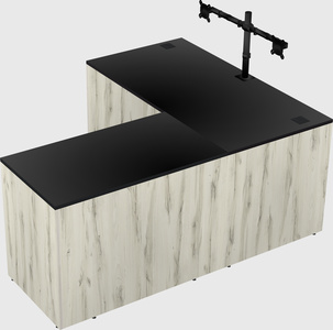 L-shaped office desk