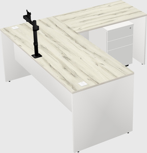 L-shaped office desk
