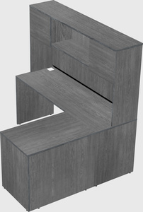 L-shaped office desk