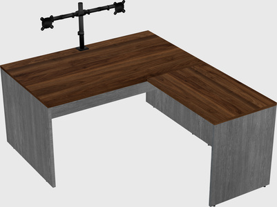 L-shaped office desk
