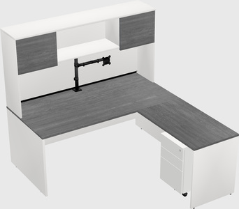 L-shaped office desk