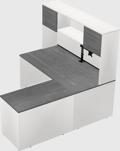 L-shaped office desk