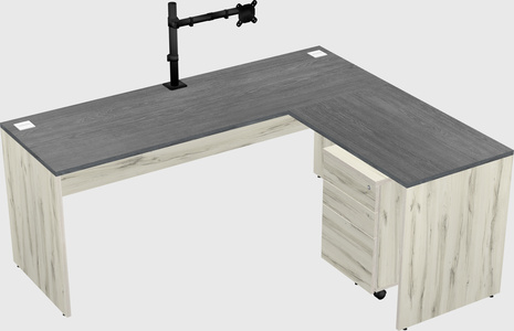 L-shaped office desk
