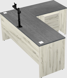 L-shaped office desk