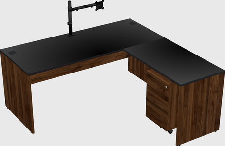 L-shaped office desk